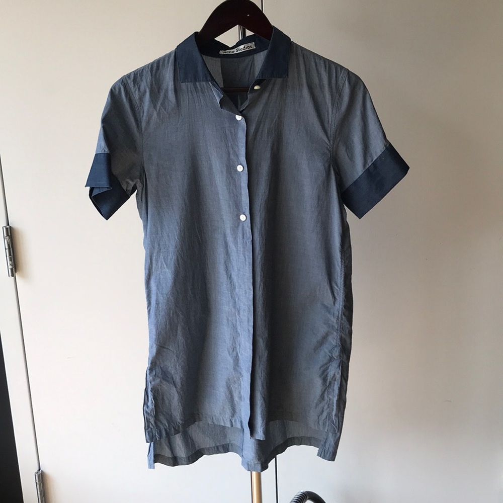 Acne Short Sleeve Button Down Shirt